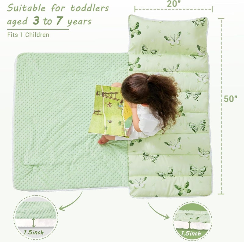 lasoftan Toddler Nap Mat with Pillow and Blanket, Extra Large Rolled Napping Mats,Slumber Bags for Boys Girls,Kids Sleeping Bag for Daycare, Preschool Travel Camping - Image 4